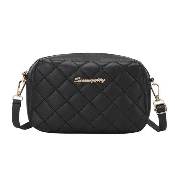Tassel Small Messenger Bag Lingge Embroidery PU Leather Fashion Crossbody