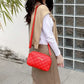 Tassel Small Messenger Bag Lingge Embroidery PU Leather Fashion Crossbody