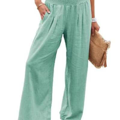 FlowEase™ Smocked Palazzo Pants 🌸✨ Comfort Meets Chic
