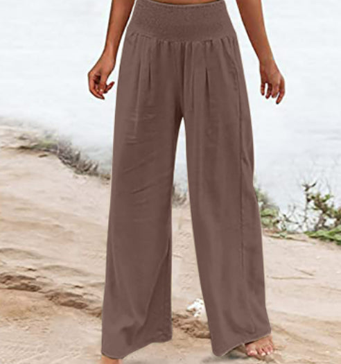 FlowEase™ Smocked Palazzo Pants 🌸✨ Comfort Meets Chic
