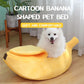 Banana Cat Bed House Cute Plush Warm Winter Pet Bed
