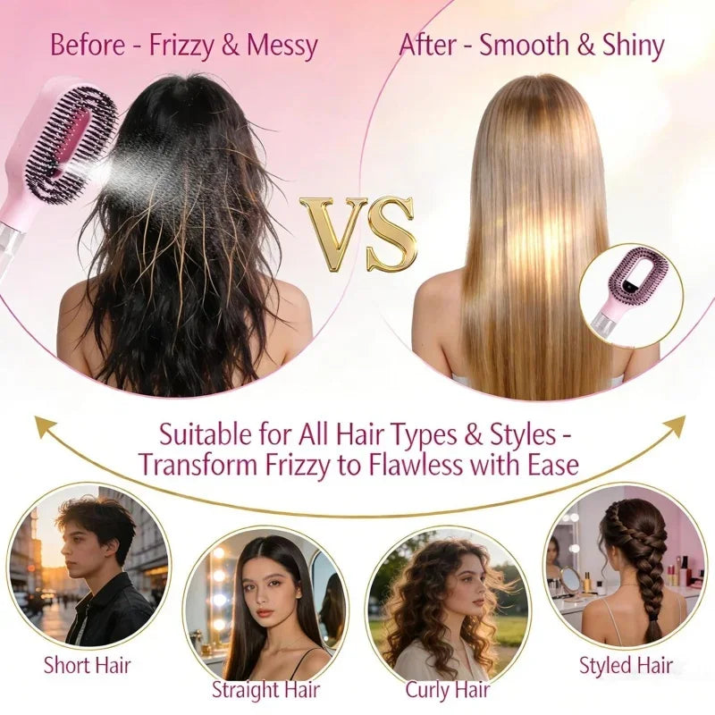 Galaxy Mist Detangle Brush™ – 2-in-1 Spray & Smooth Tool 💫 🪮