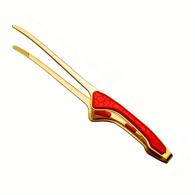 Miniature Stainless Steel Kitchen Tongs 3 Colors | Non-Slip Grip for Tiny Cooking