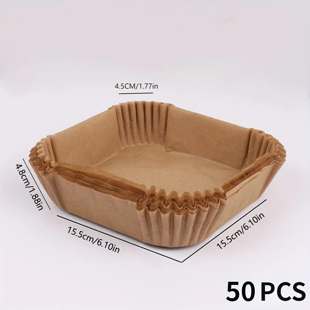 100 Pcs Non-Stick Air Fryer Paper Liners