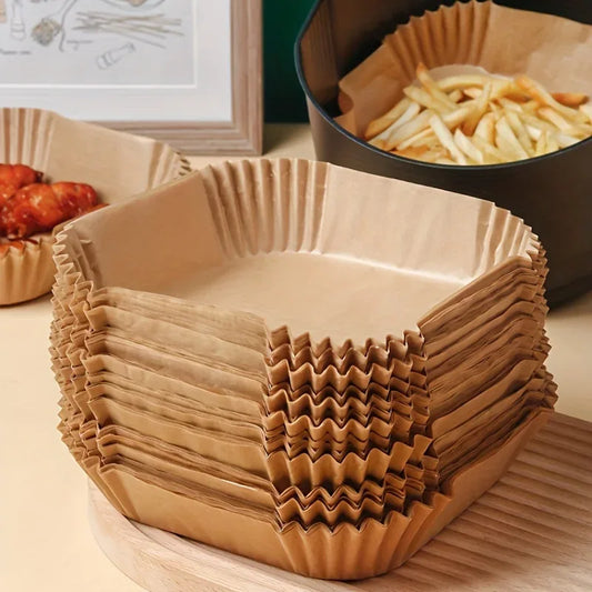 100 Pcs Non-Stick Air Fryer Paper Liners