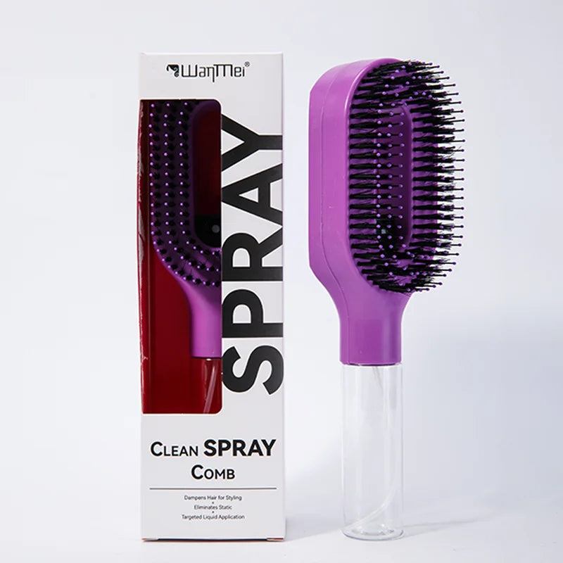 Galaxy Mist Detangle Brush™ – 2-in-1 Spray & Smooth Tool 💫 🪮