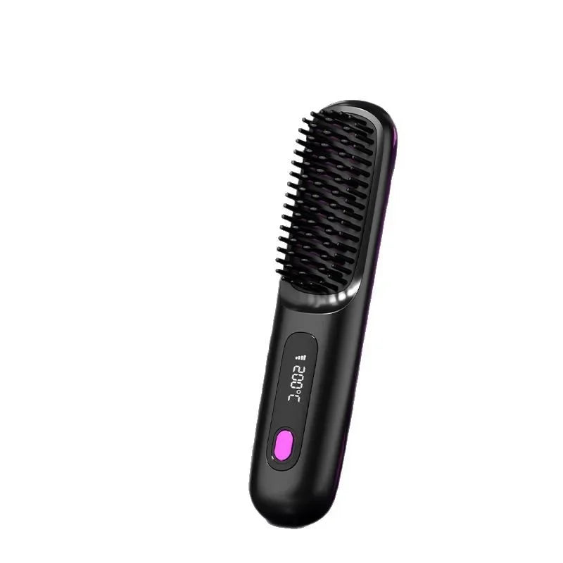 💁‍♀️Wireless Ceramic Hair Straightening Comb – Fast Heating, Anti-Frizz & Tangle-Free Design✨