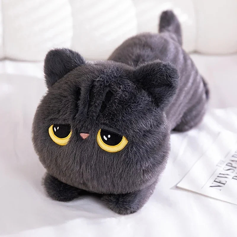 45cm kawaii Black Cat Plush Toy Doll Cute Big Cuddly Pillow Cushion Ins Black Cat Plush Toy Doll For Boy Girl Brithday Gifts