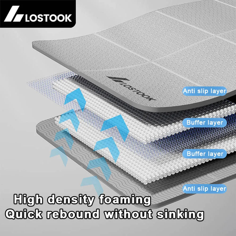 Foldable TPE Yoga Mat | 4mm Thick Non-Slip Exercise Mat for Yoga, Pilates & Home Workouts