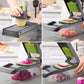 Multi-Function Food Chopper for Potatoes, Tomatoes, and Vegetables 16-in-1 Professional Kitchen Slicer with Cleaver Blade,