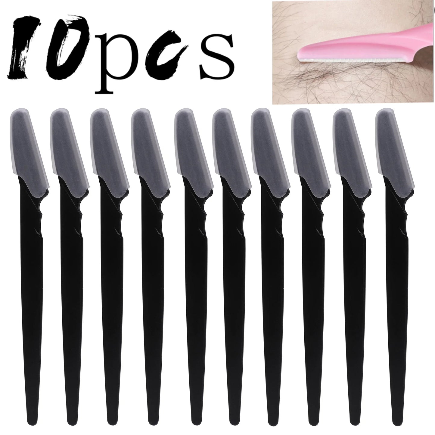 5/10/30/40 pcs Silk Edge Precision Face & Brow Razor Set