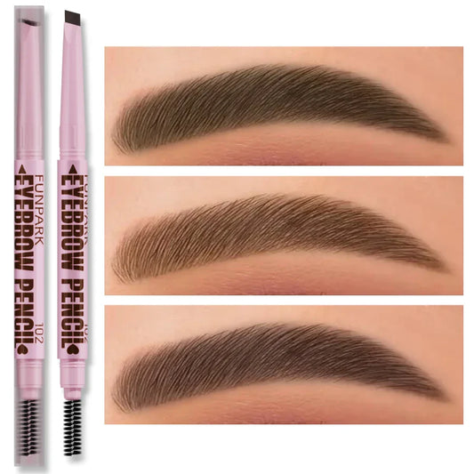 2 in1 Eyebrow pencil professional Cosmetics makeup for women 5 Colors Waterproof Eyebrow Tattoo brush Long Lasting eyebrow pen