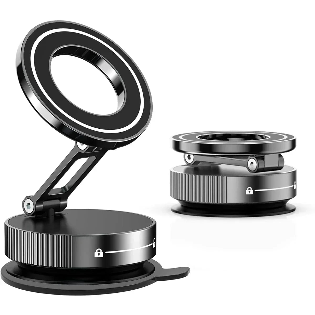 Magnetic Car Phone Holder – 360° Adjustable Vacuum Mount, Universal Fit
