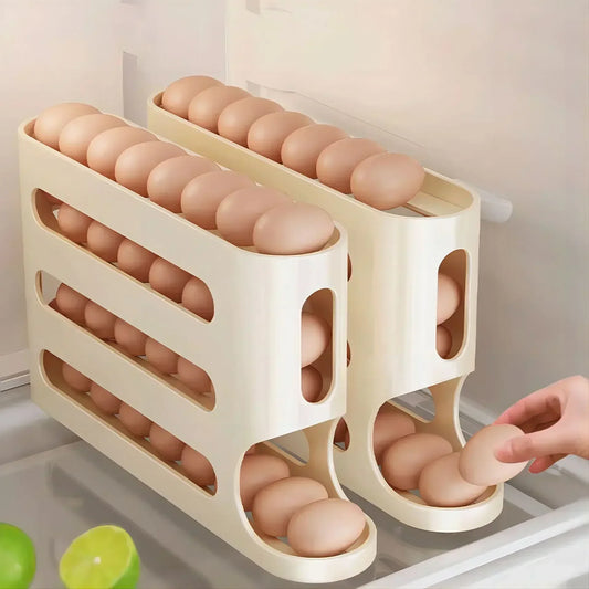 2-4-layer Slide Egg Storage Box Ladder Style Egg Box Storage Refrigerator
