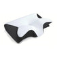 Memory foam pillow with anatomical contours for neck pain relief and abdominal support