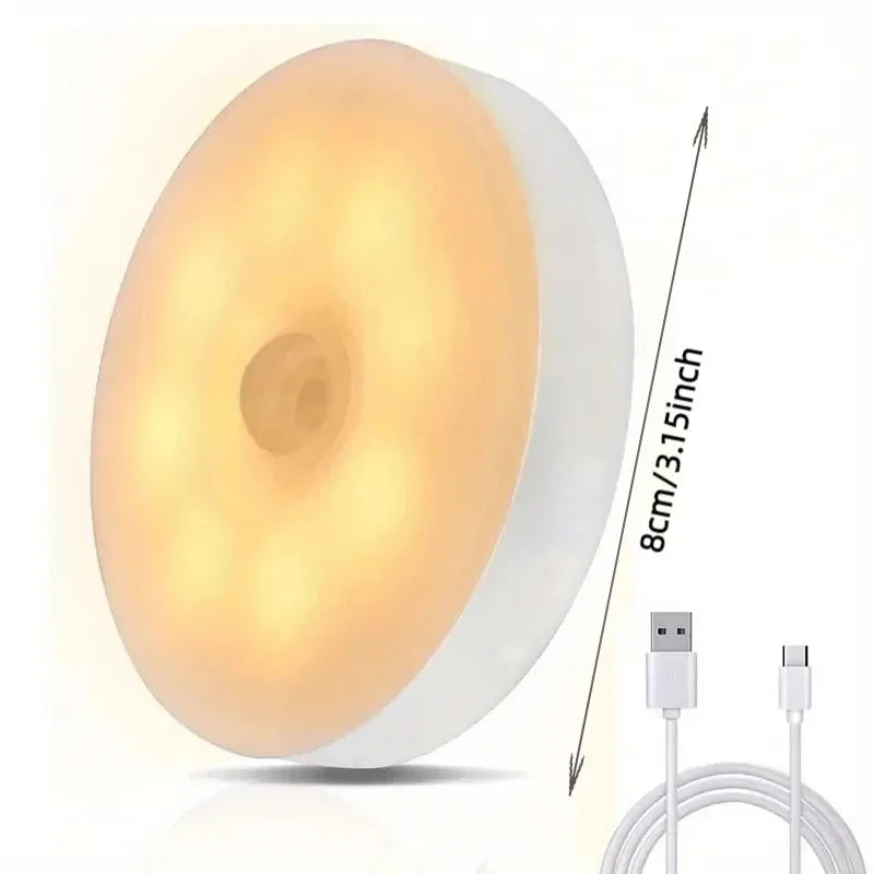 Motion Sensor LED Night Light – USB Rechargeable Wireless Closet Light