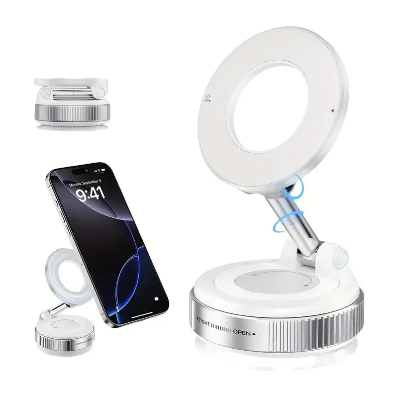 Magnetic Car Phone Holder – 360° Adjustable Vacuum Mount, Universal Fit