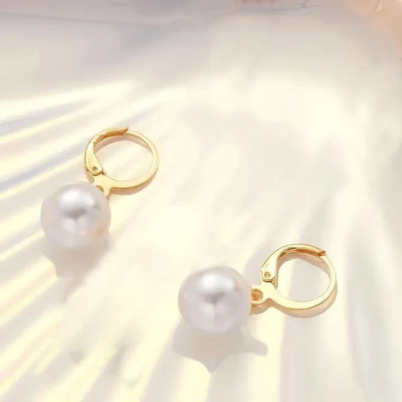 Wedding Pearl Jewelry Necklace Earrings Set