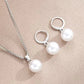 Wedding Pearl Jewelry Necklace Earrings Set