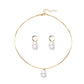 Wedding Pearl Jewelry Necklace Earrings Set