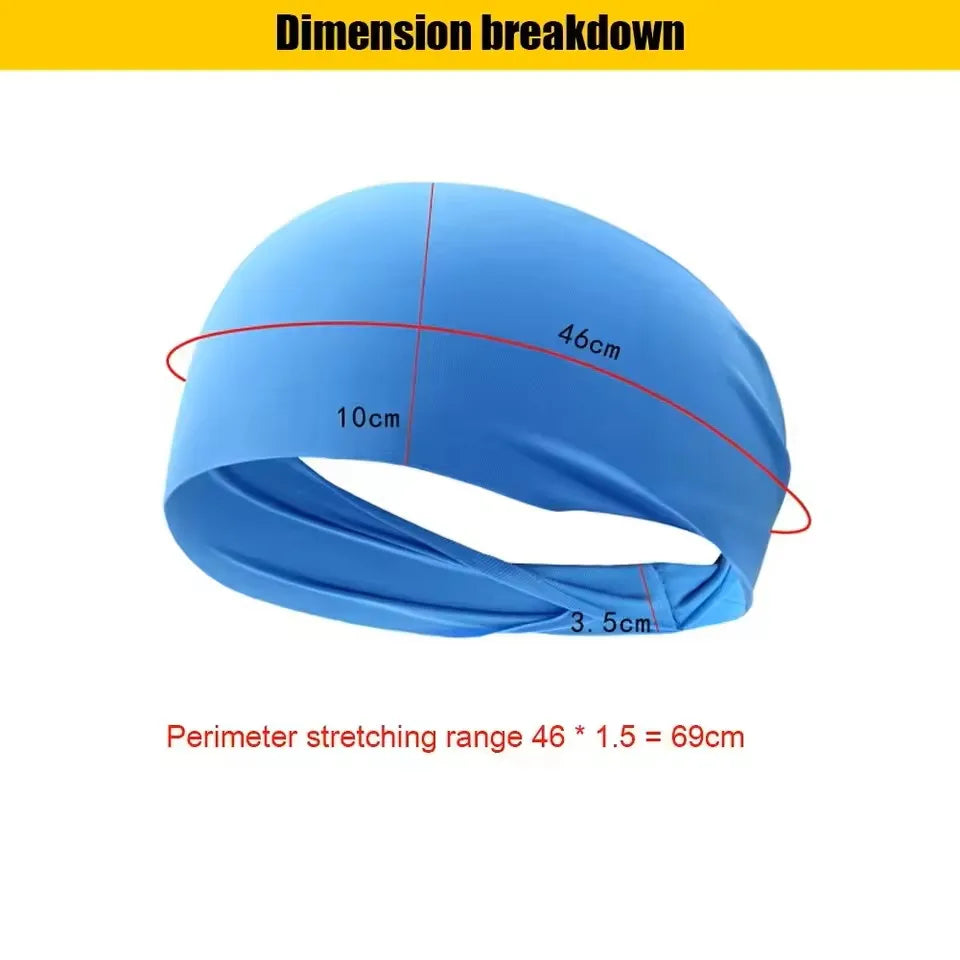 Sweat Absorbing Sports Headband for Running and Yoga
