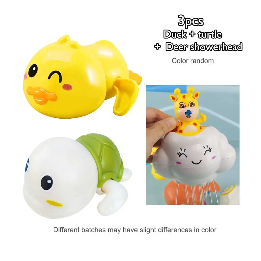 Baby Bath Toys Set – Turtle, Tortoise, Duck Swimming Pool Toy Collection