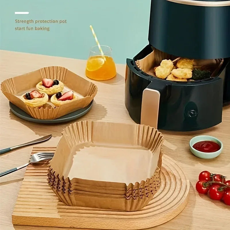 100 Pcs Non-Stick Air Fryer Paper Liners