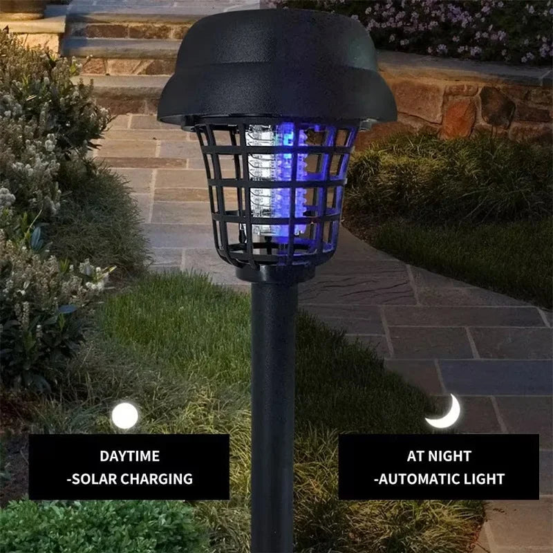 FlameGuard Solar Zapper Light Your Garden, Repel Bugs