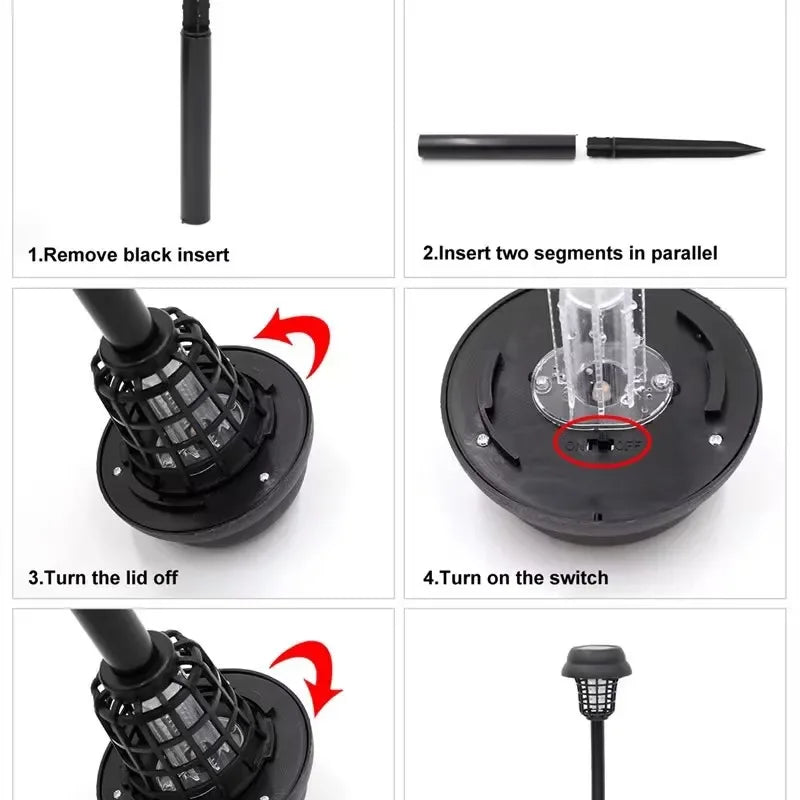 FlameGuard Solar Zapper Light Your Garden, Repel Bugs