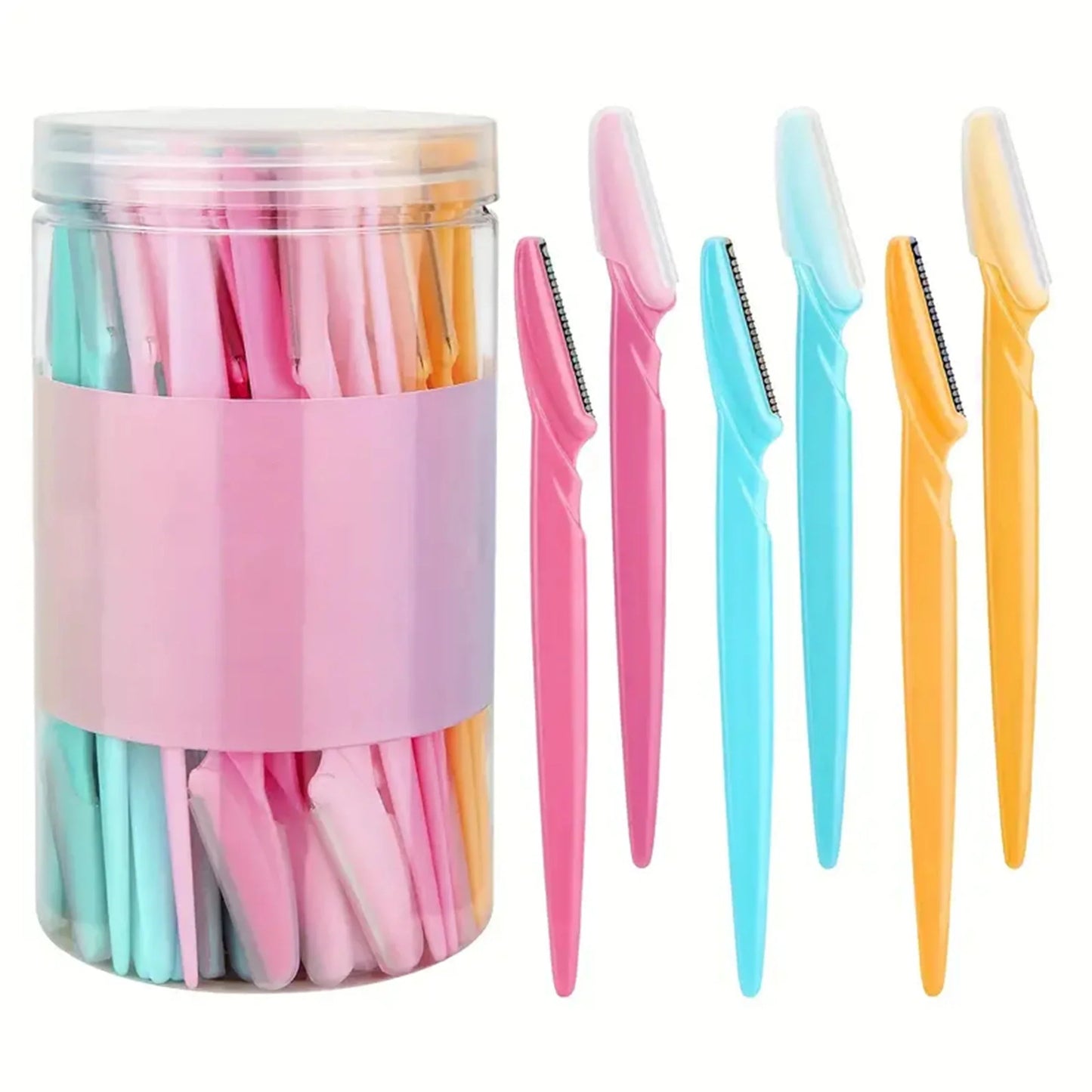 5/10/30/40 pcs Silk Edge Precision Face & Brow Razor Set