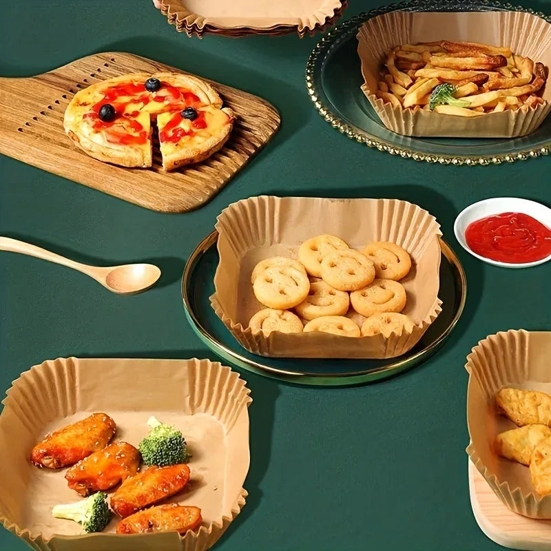 100 Pcs Non-Stick Air Fryer Paper Liners