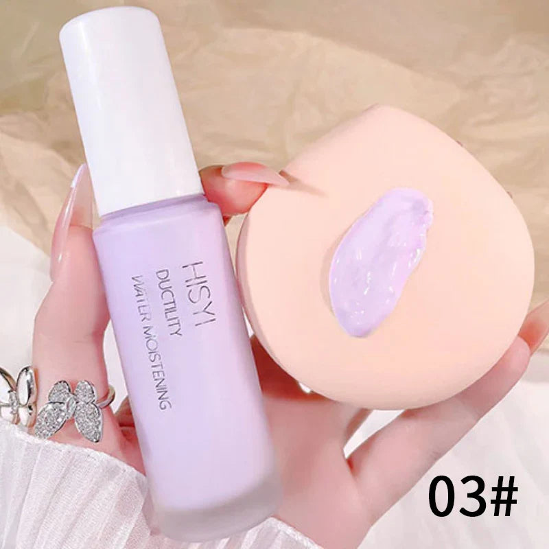 Silky and clear primer, natural cream to brighten and prevent makeup from coming off easily, foundation liquid,