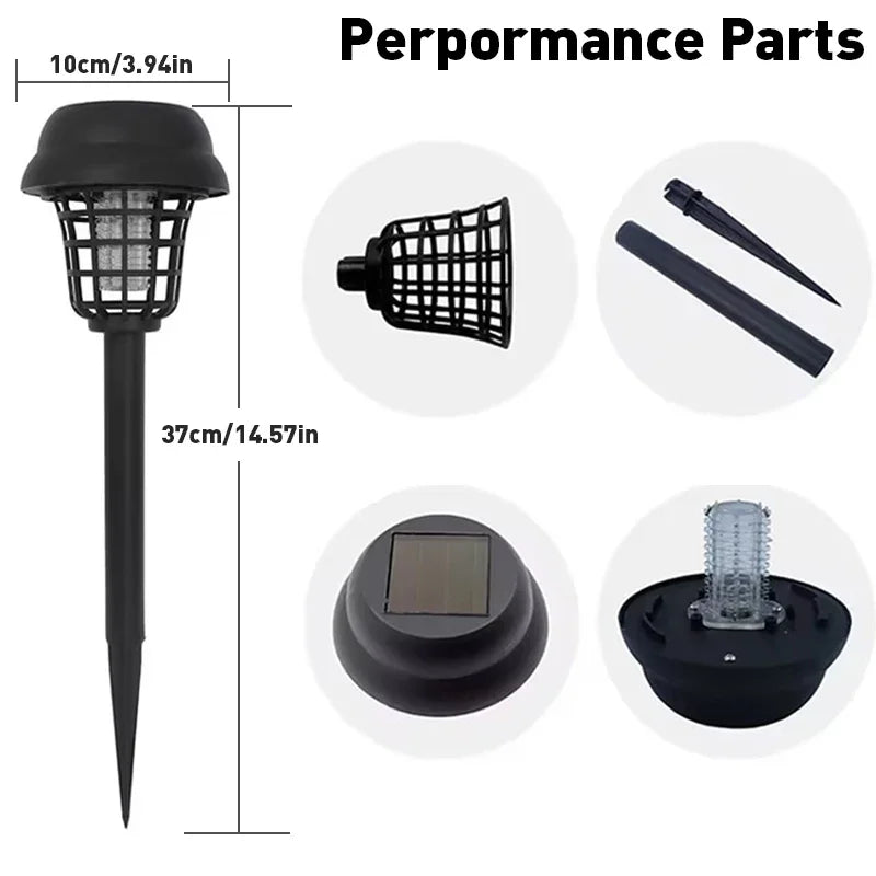 FlameGuard Solar Zapper Light Your Garden, Repel Bugs