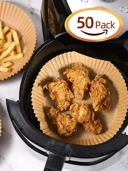 100 Pcs Non-Stick Air Fryer Paper Liners