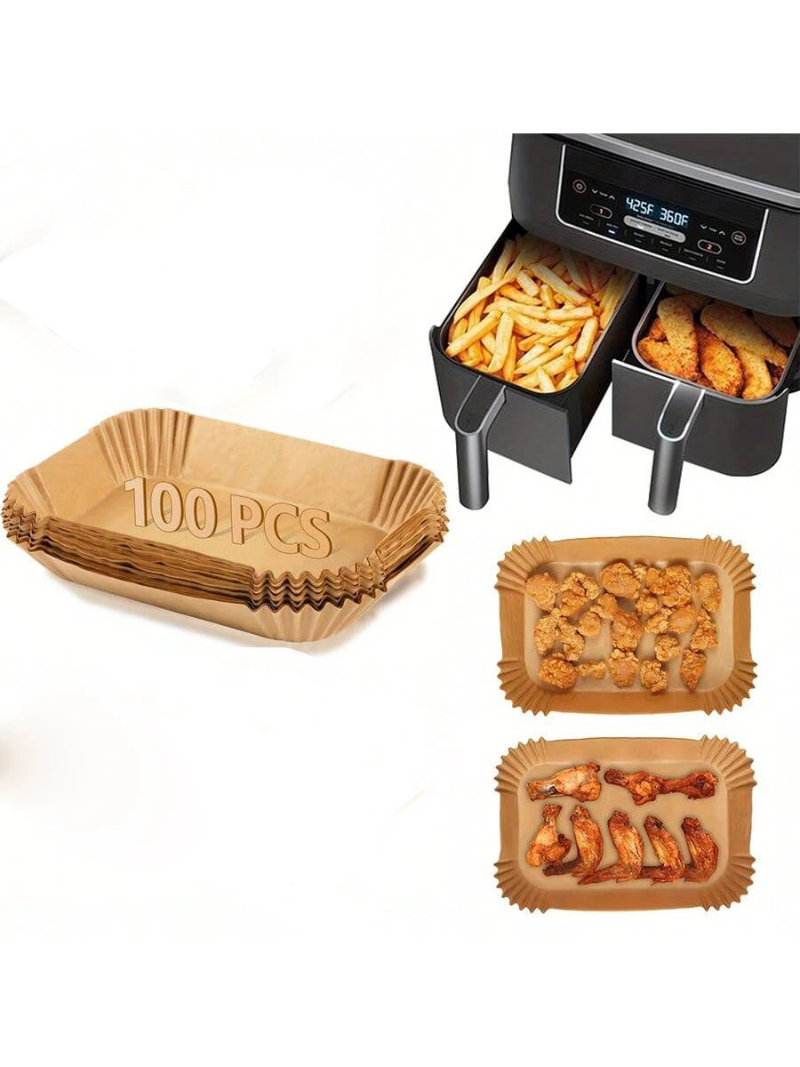 100 Pcs Non-Stick Air Fryer Paper Liners