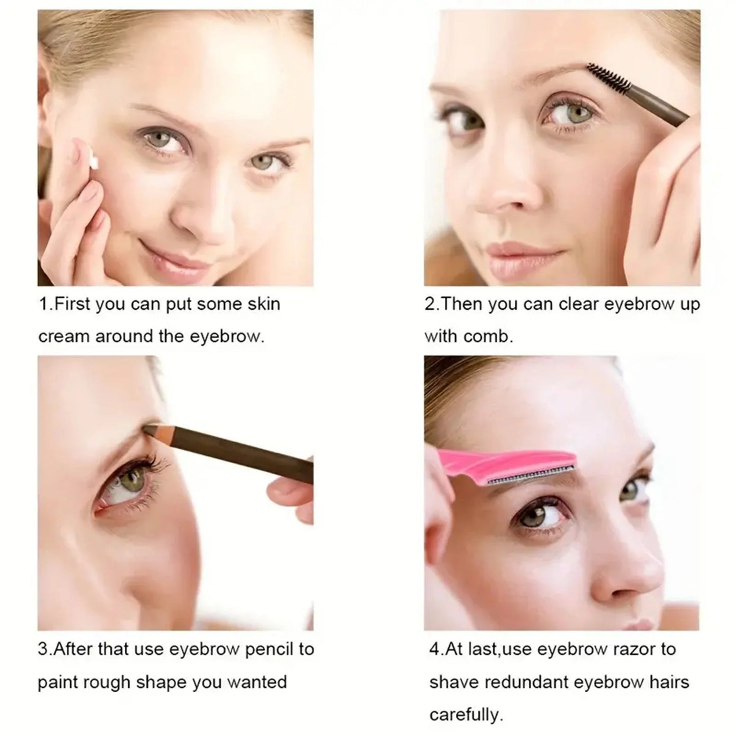 5/10/30/40 pcs Silk Edge Precision Face & Brow Razor Set