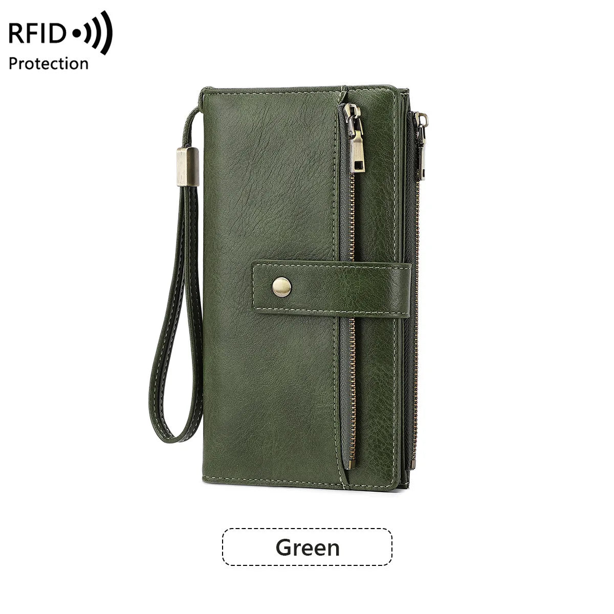 LuxeGuard™ Long Wallet 💖 — RFID Protection, Elegant Style