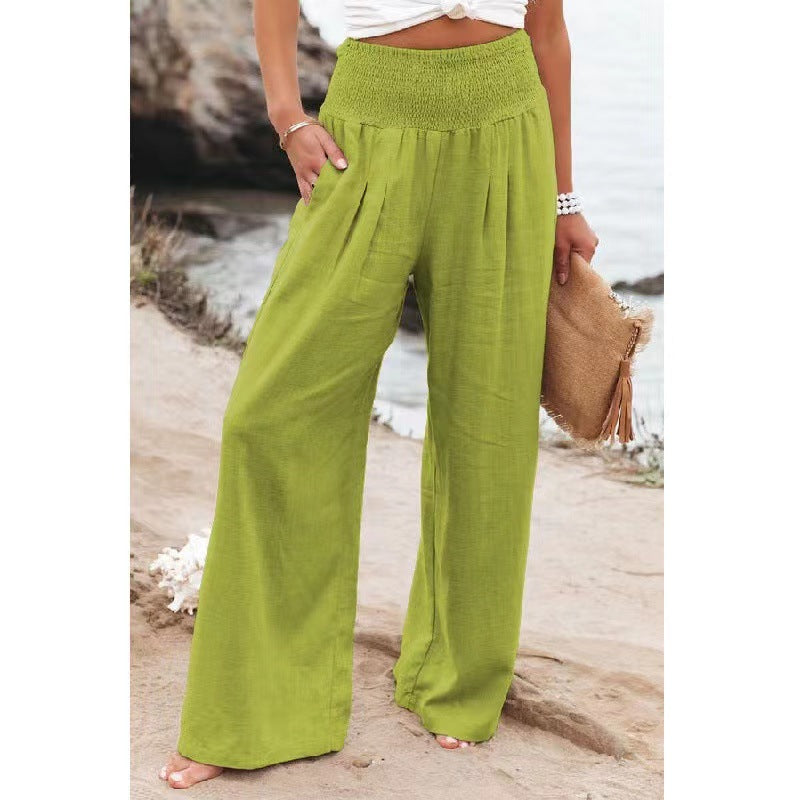 FlowEase™ Smocked Palazzo Pants 🌸✨ Comfort Meets Chic