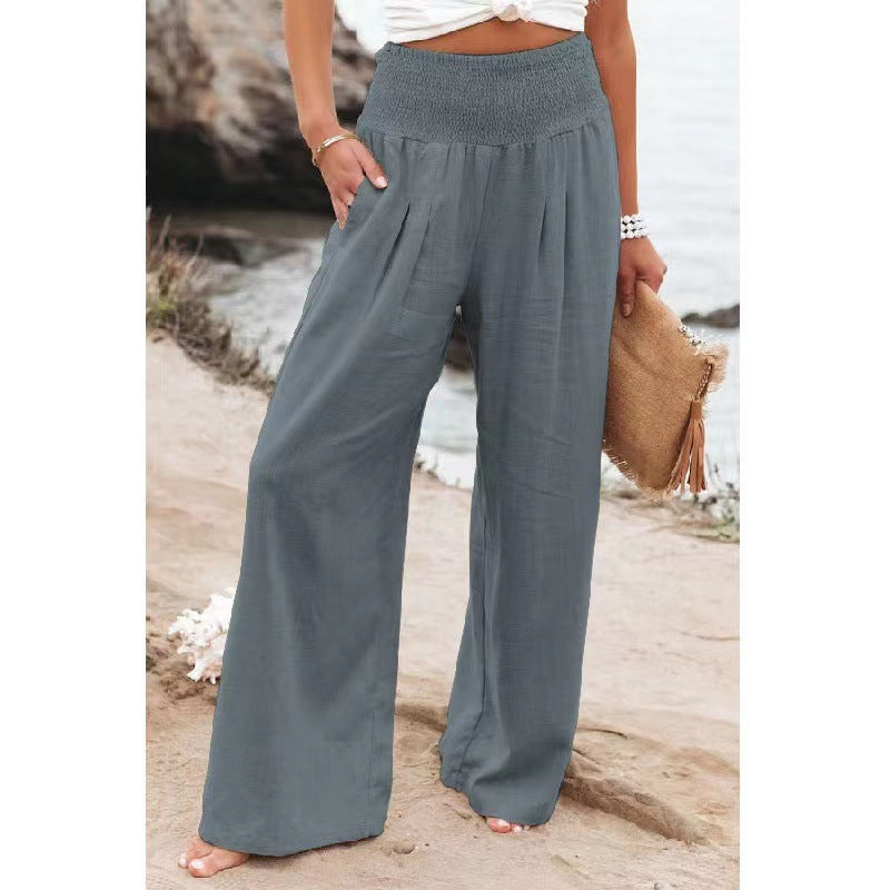 FlowEase™ Smocked Palazzo Pants 🌸✨ Comfort Meets Chic