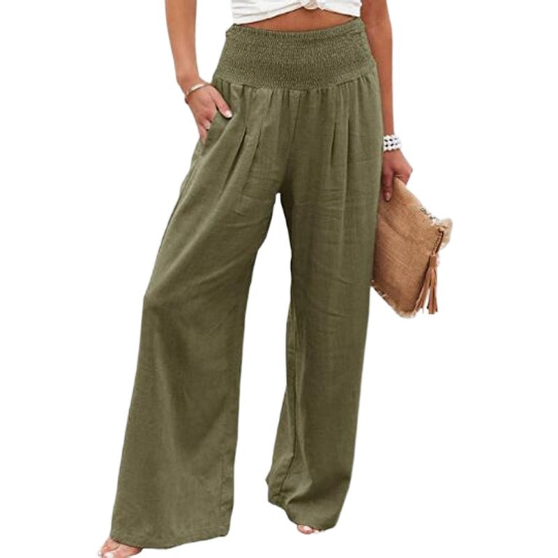 FlowEase™ Smocked Palazzo Pants 🌸✨ Comfort Meets Chic
